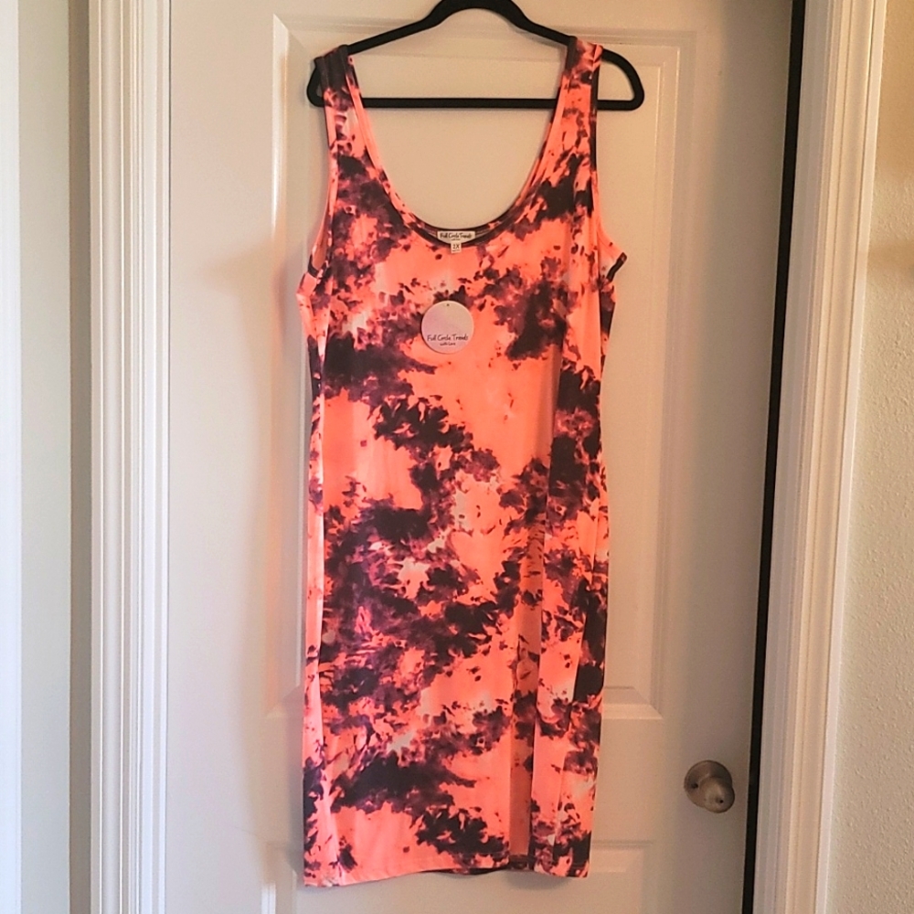 FULL CIRCLE TRENDS WITH LOVE TIE DYE DRESS